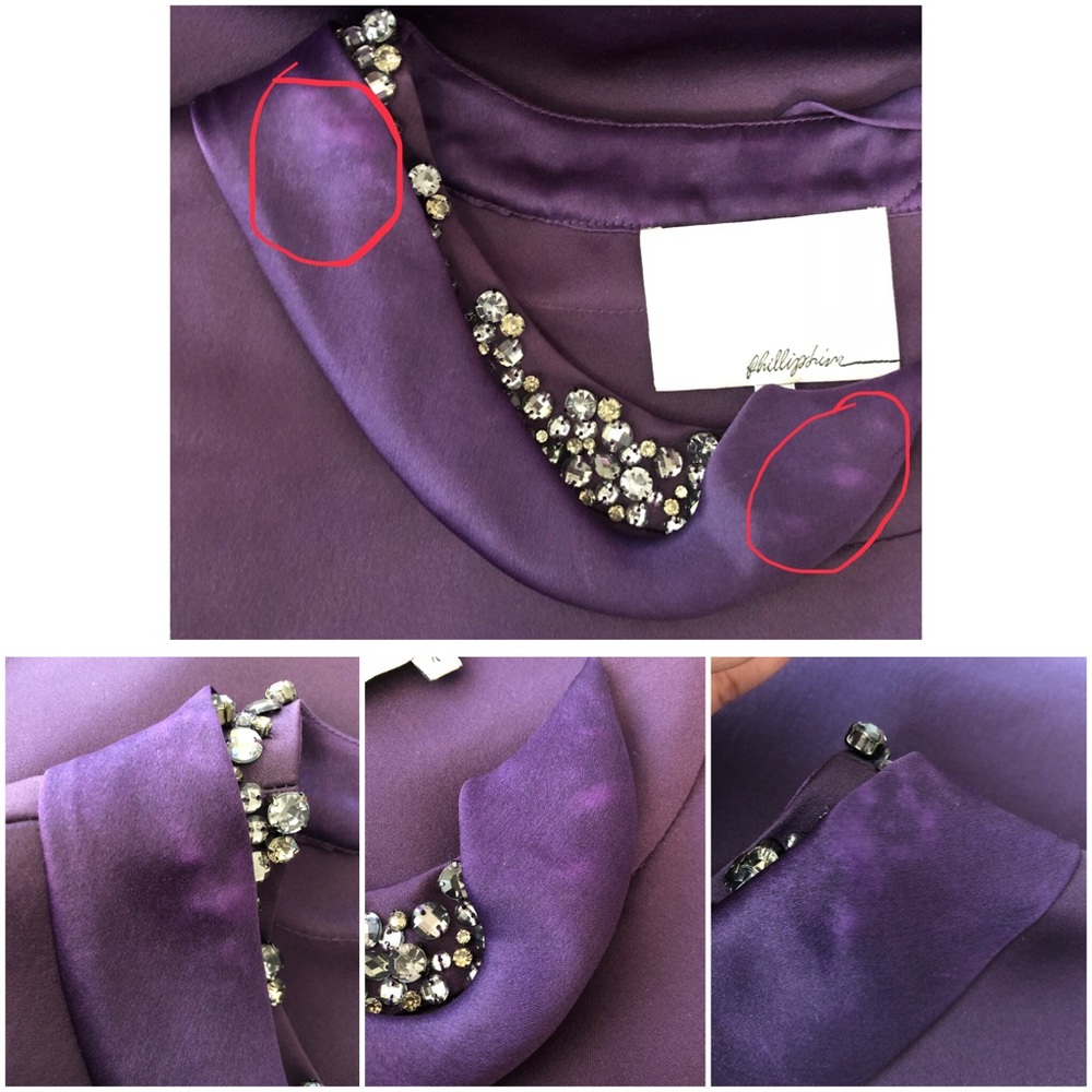 3.1 Phillip Lim Purple Embellished Satin Dress - Picture 7 of 8